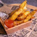 Tiras de pollo en tempura